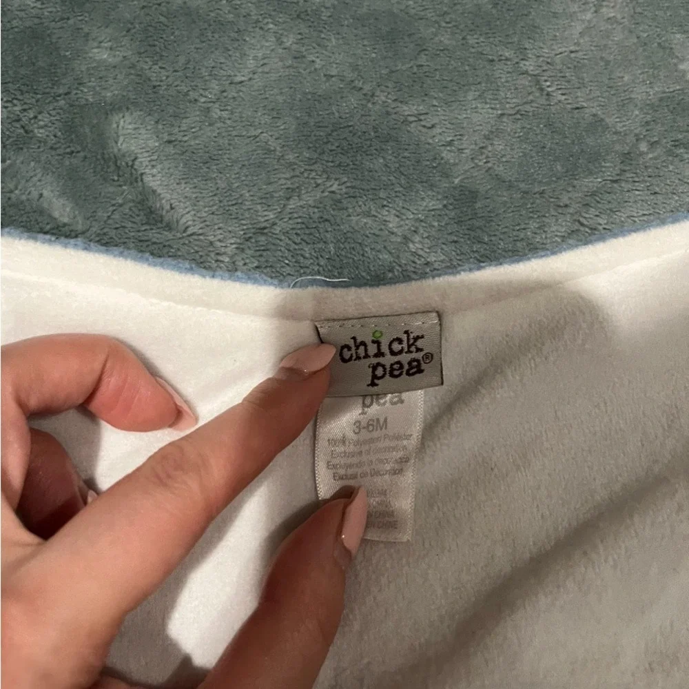 Chick Pea Fox Sherpa Swaddle Sleep‎ Sack Baby 0 6 Months Blue White